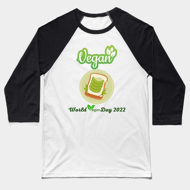 "I'm So fresh" Vegan day 2022 Baseball T-Shirt by HJDesign